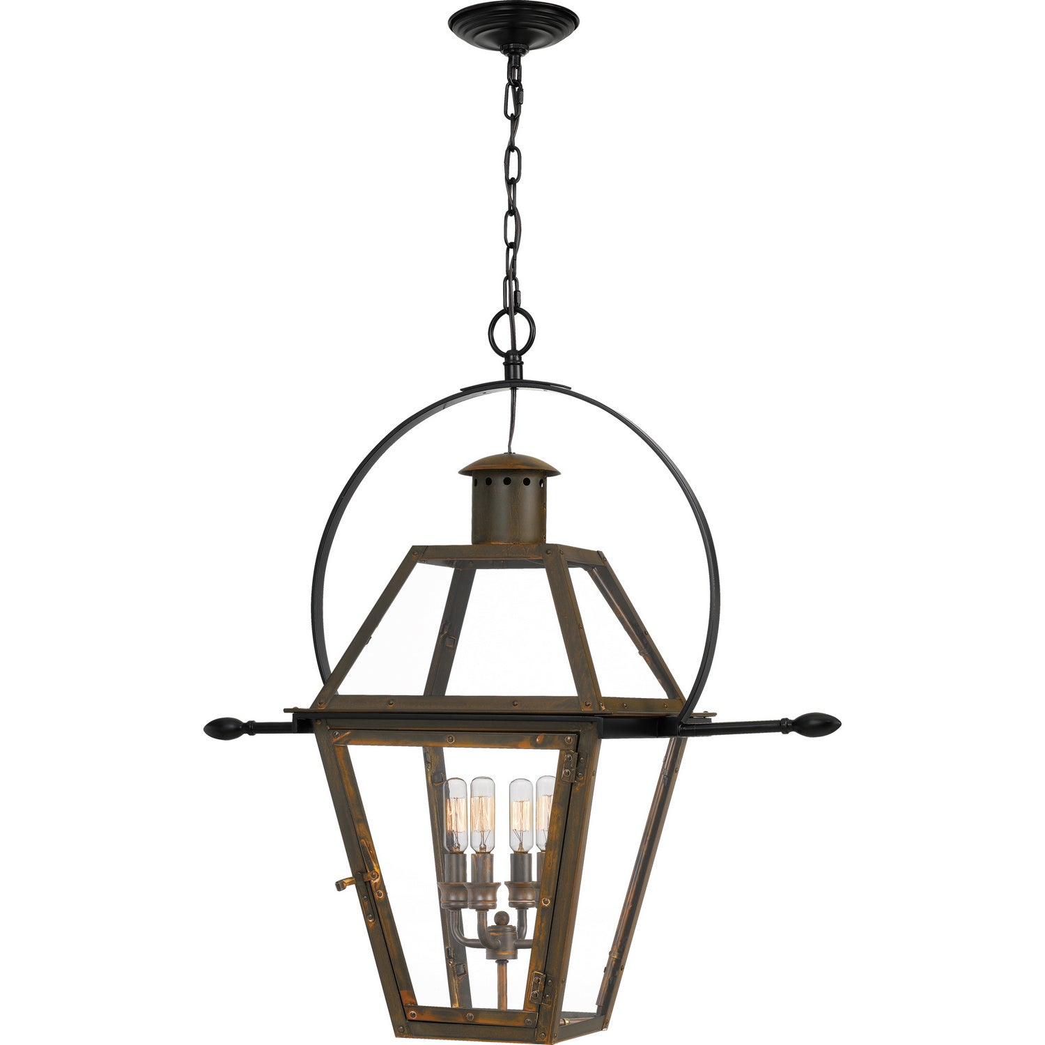Quoizel - RO2814IZ - Four Light Pendant - Rue De Royal - Industrial Bronze