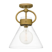 Quoizel - WBS1712WS - One Light Semi Flush Mount - Webster - Weathered Brass