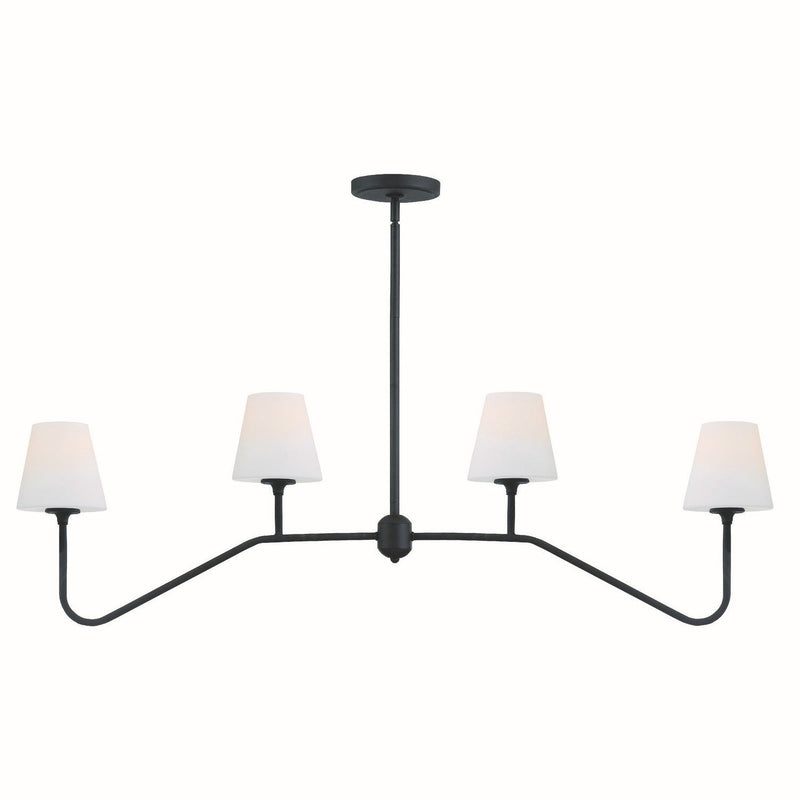 Crystorama - KEE-A3004-BF - Four Light Chandelier - Keenan - Black Forged