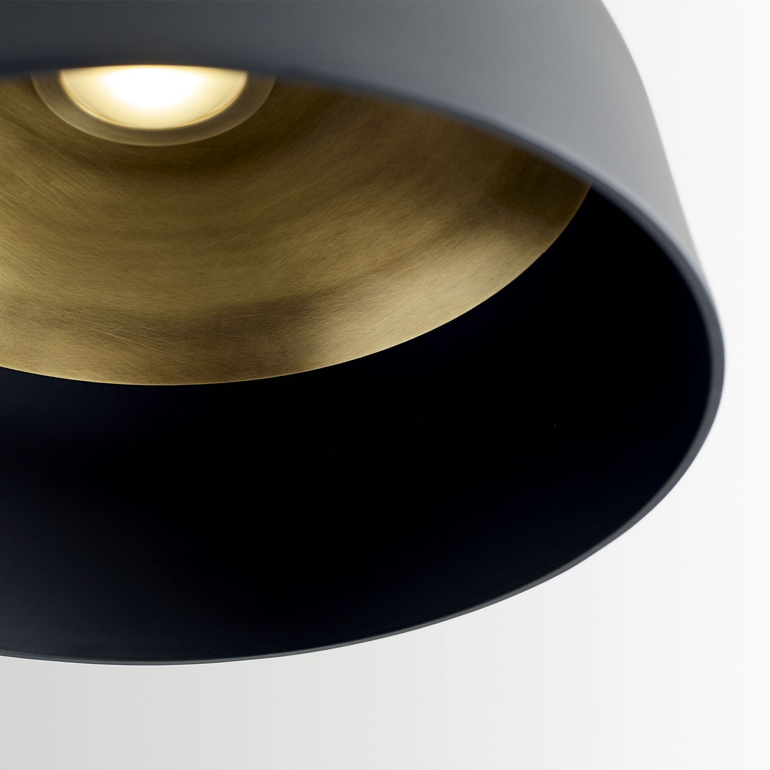 Visual Comfort Modern - 700FMFND15B-LED930-277 - LED Flush Mount - Foundry - Nightshade Black
