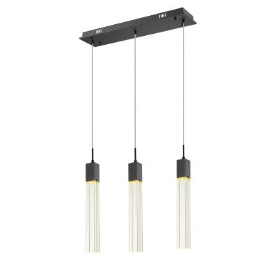Avenue Lighting - HF1900-3-GL-BK-C - LED Pendant - The Original Glacier - Black