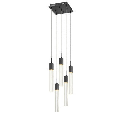 Avenue Lighting - HF1900-5-GL-BK-C - LED Pendant - The Original Glacier - Black