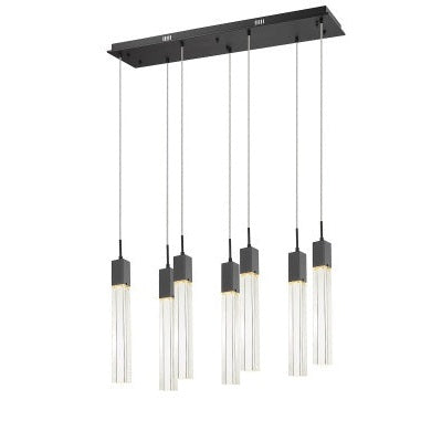 Avenue Lighting - HF1900-7-GL-BK-C - LED Pendant - The Original Glacier - Black