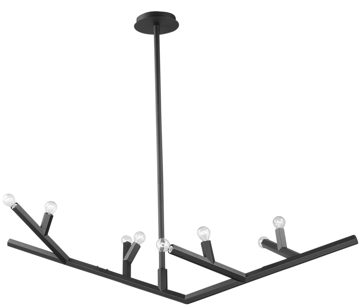 Avenue Lighting - HF8888-BLK - Eight Light Linear Chandelier - The Oaks - Black