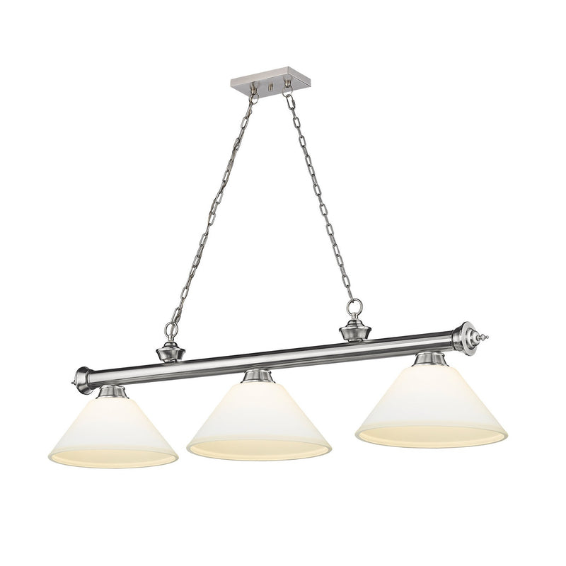 Z-Lite - 2306-3BN-AMO14 - Three Light Billiard - Cordon - Brushed Nickel