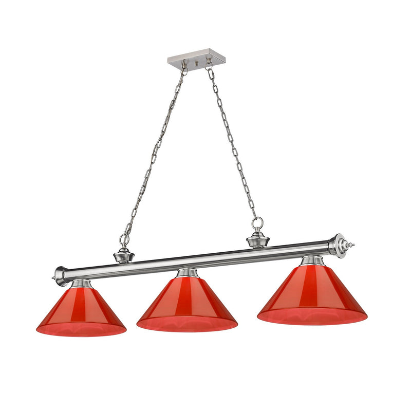 Z-Lite - 2306-3BN-ARBG - Three Light Billiard - Cordon - Brushed Nickel