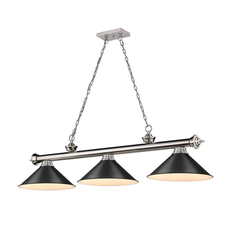 Z-Lite - 2306-3BN-MB15 - Three Light Billiard - Cordon - Brushed Nickel