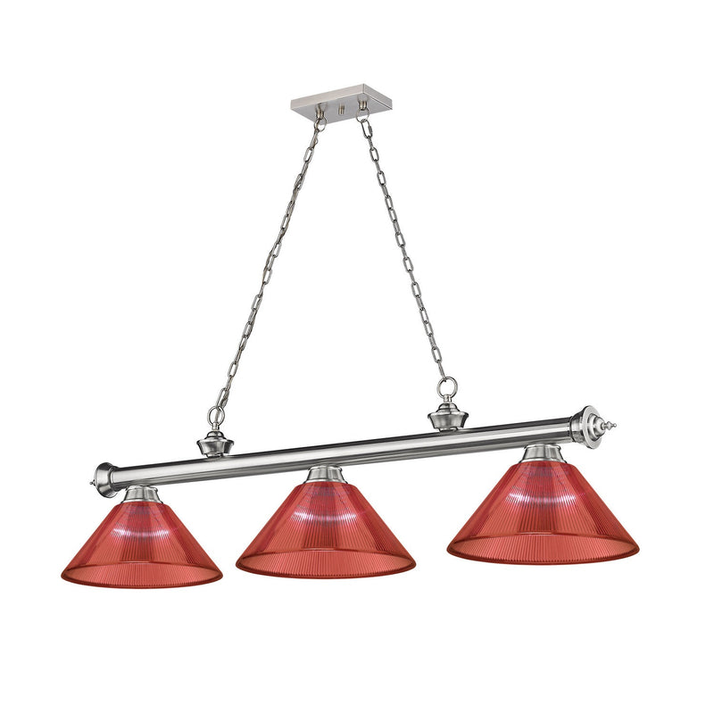 Z-Lite - 2306-3BN-PRD - Three Light Billiard - Cordon - Brushed Nickel