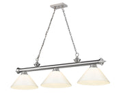 Z-Lite - 2306-3BN-PWH - Three Light Billiard - Cordon - Brushed Nickel