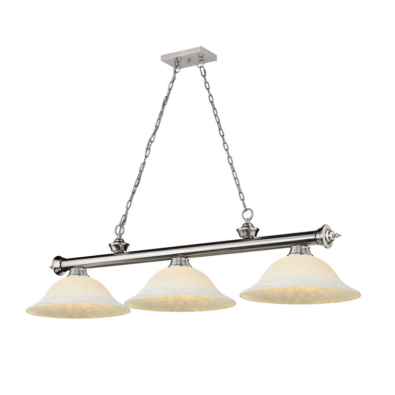 Z-Lite - 2306-3BN-WM16 - Three Light Billiard - Cordon - Brushed Nickel
