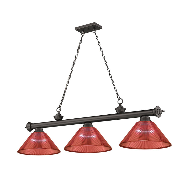Z-Lite - 2306-3BRZ-PRD - Three Light Billiard - Cordon - Bronze