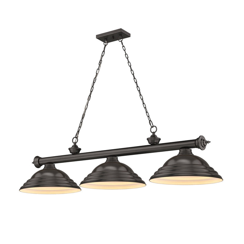 Z-Lite - 2306-3BRZ-SBRZ - Three Light Billiard - Cordon - Bronze