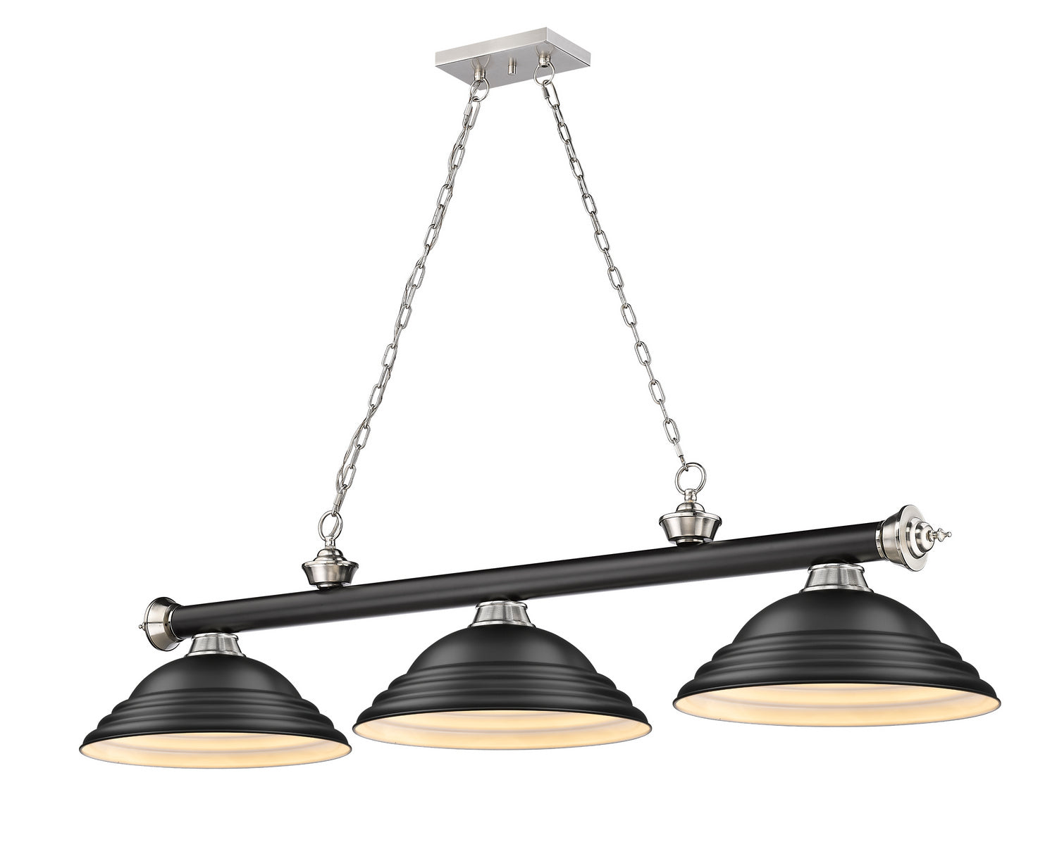 Z-Lite - 2306-3MB-BN-SMB - Three Light Billiard - Cordon - Matte Black + Brushed Nickel
