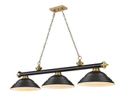 Z-Lite - 2306-3MB-RB-SMB - Three Light Billiard - Cordon - Matte Black + Rubbed Brass