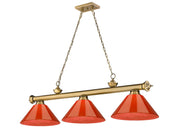 Z-Lite - 2306-3RB-ARBG - Three Light Billiard - Cordon - Rubbed Brass