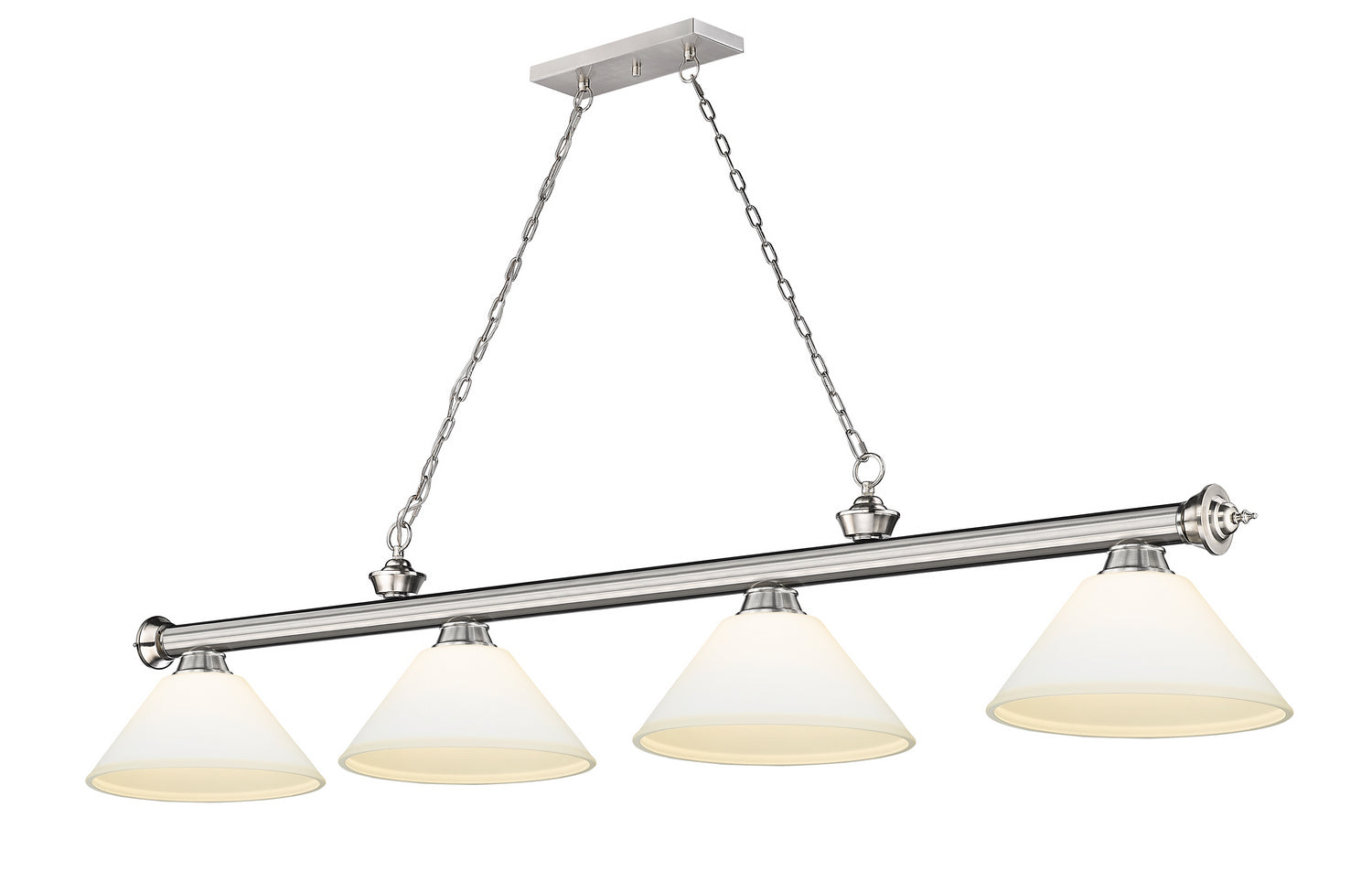 Z-Lite - 2306-4BN-AMO14 - Four Light Billiard - Cordon - Brushed Nickel
