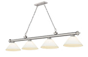Z-Lite - 2306-4BN-AMO14 - Four Light Billiard - Cordon - Brushed Nickel
