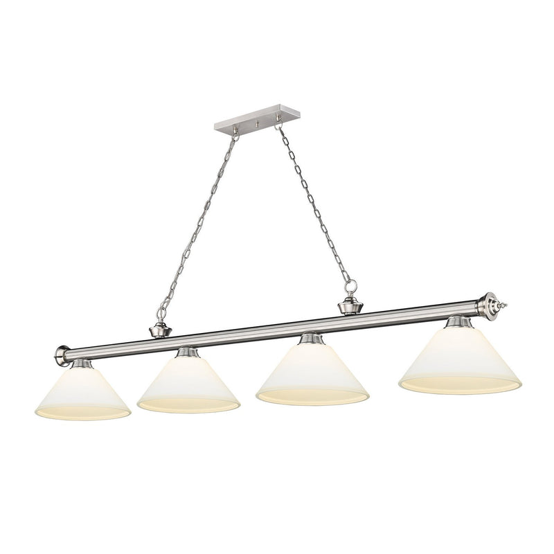 Z-Lite - 2306-4BN-AMO14 - Four Light Billiard - Cordon - Brushed Nickel