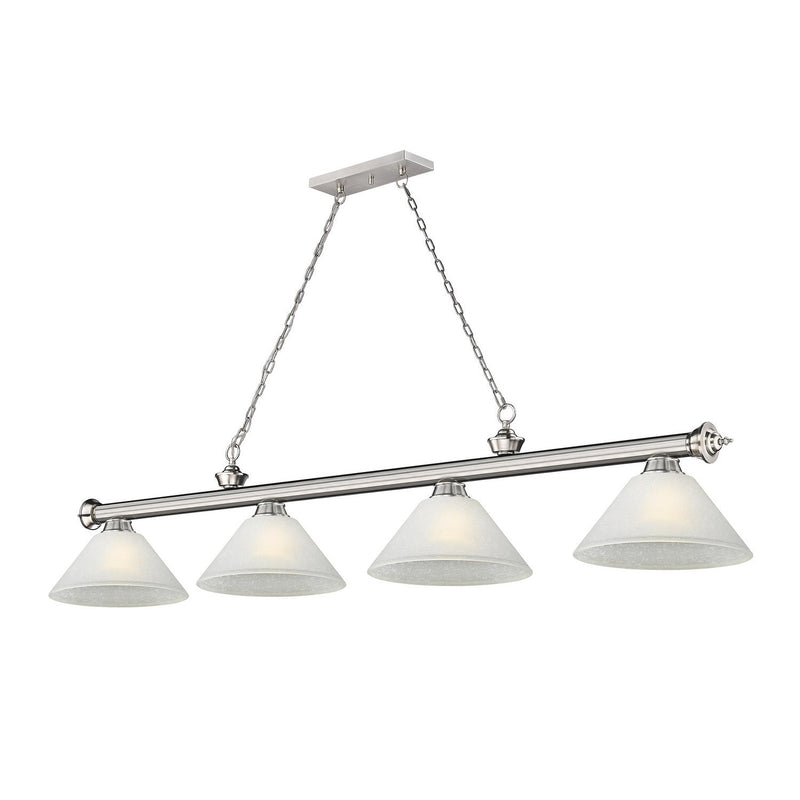 Z-Lite - 2306-4BN-AWL14 - Four Light Billiard - Cordon - Brushed Nickel