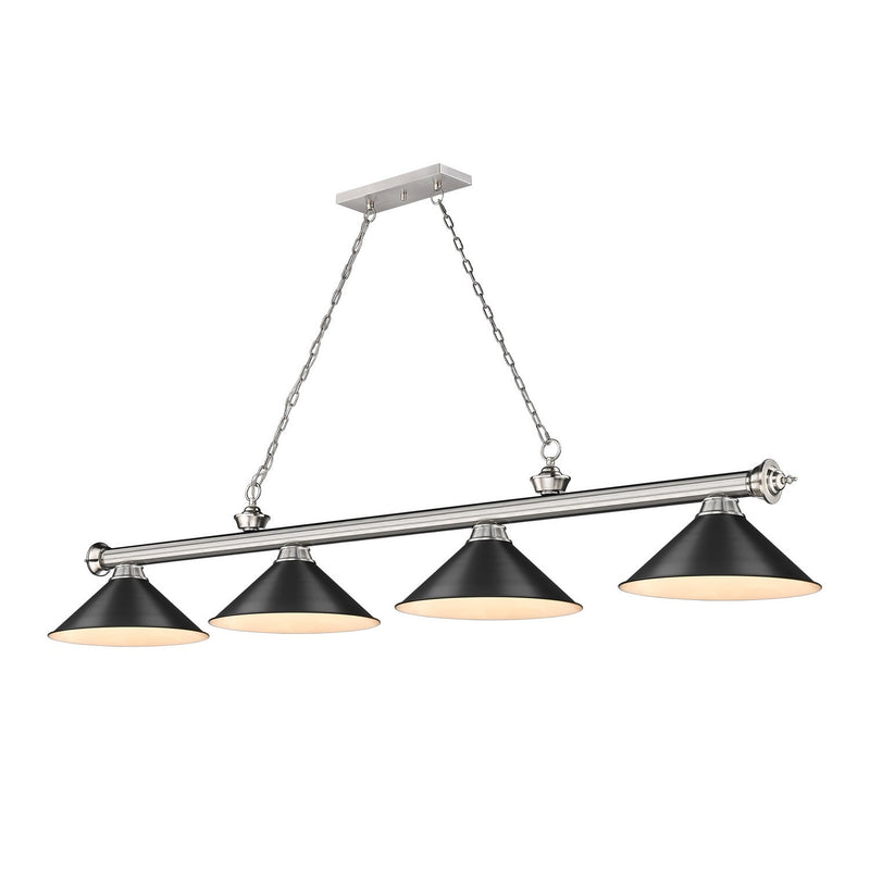 Z-Lite - 2306-4BN-MB15 - Four Light Billiard - Cordon - Brushed Nickel