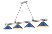 Z-Lite - 2306-4BN-MNB - Four Light Billiard - Cordon - Brushed Nickel