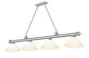 Z-Lite - 2306-4BN-PWH - Four Light Billiard - Cordon - Brushed Nickel