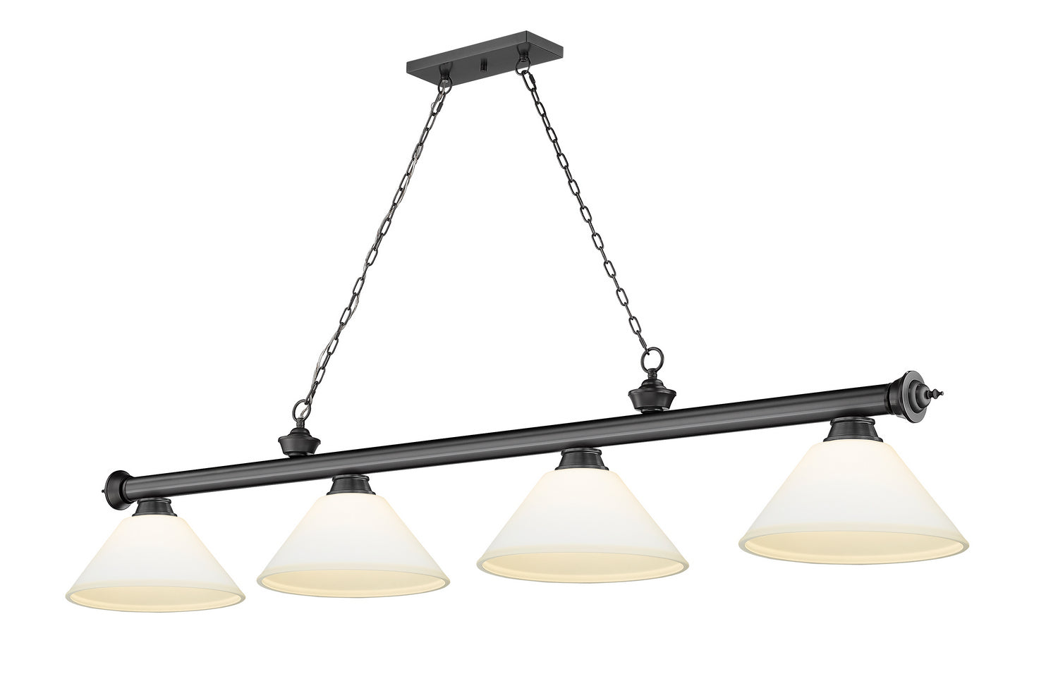 Z-Lite - 2306-4BP-AMO14 - Four Light Billiard - Cordon - Bronze Plate