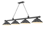 Z-Lite - 2306-4BP-SBP - Four Light Billiard - Cordon - Bronze Plate