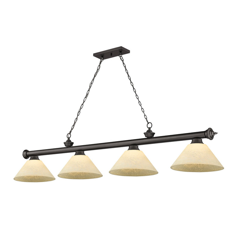 Z-Lite - 2306-4BRZ-AGM14 - Four Light Billiard - Cordon - Bronze