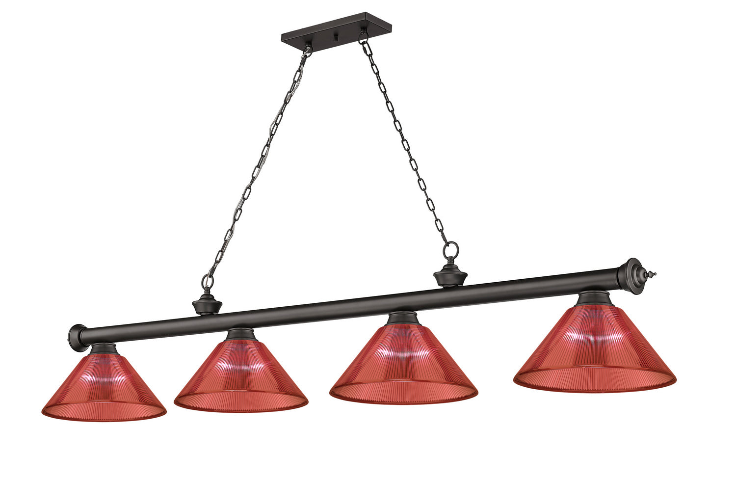 Z-Lite - 2306-4BRZ-PRD - Four Light Billiard - Cordon - Bronze
