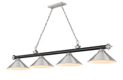 Z-Lite - 2306-4MB-BN-BN15 - Four Light Billiard - Cordon - Matte Black + Brushed Nickel