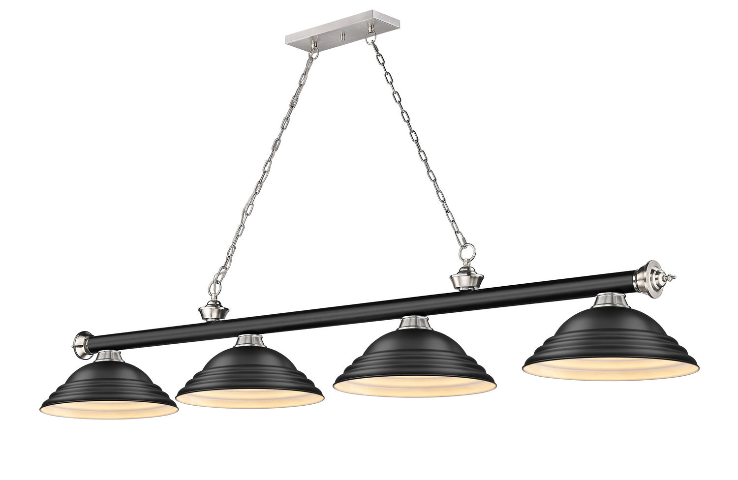 Z-Lite - 2306-4MB-BN-SMB - Four Light Billiard - Cordon - Matte Black + Brushed Nickel