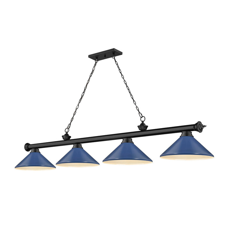 Z-Lite - 2306-4MB-MNB - Four Light Billiard - Cordon - Matte Black