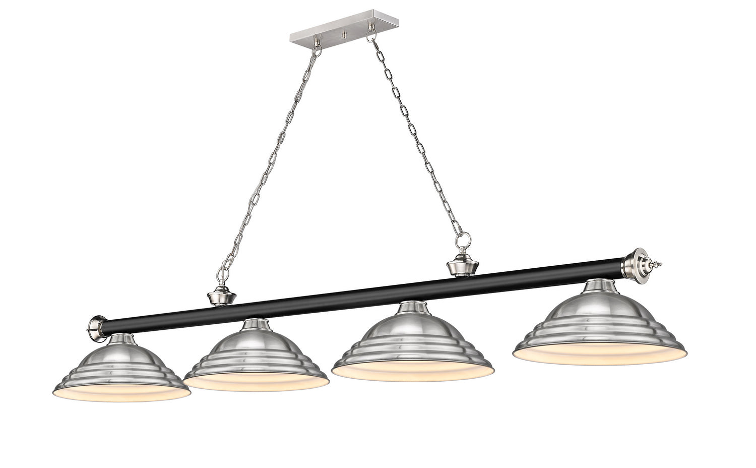 Z-Lite - 2306-4MB-BN-SBN - Four Light Billiard - Cordon - Matte Black + Brushed Nickel