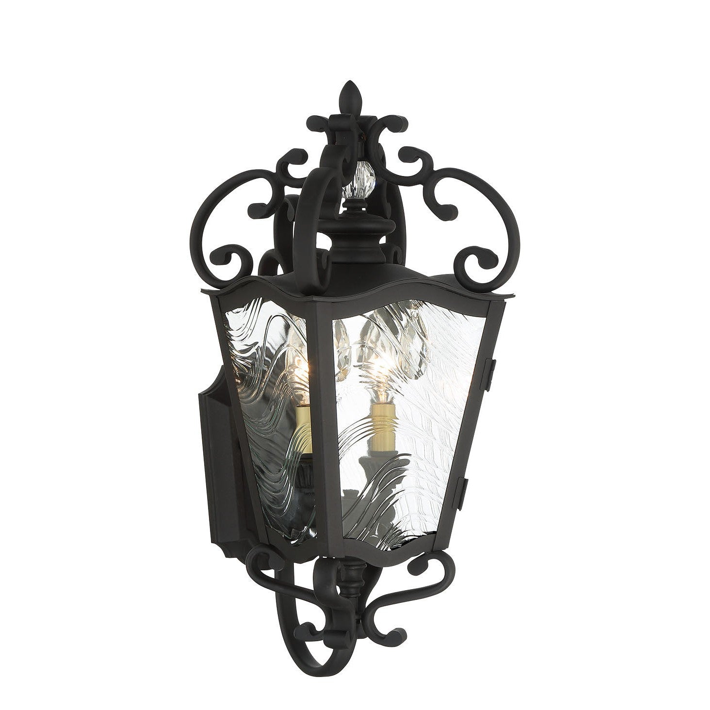 Minka-Lavery - 9332-661 - Two Light Outdoor Lantern - Brixton Ivy - Coal W/Honey Gold Highlight