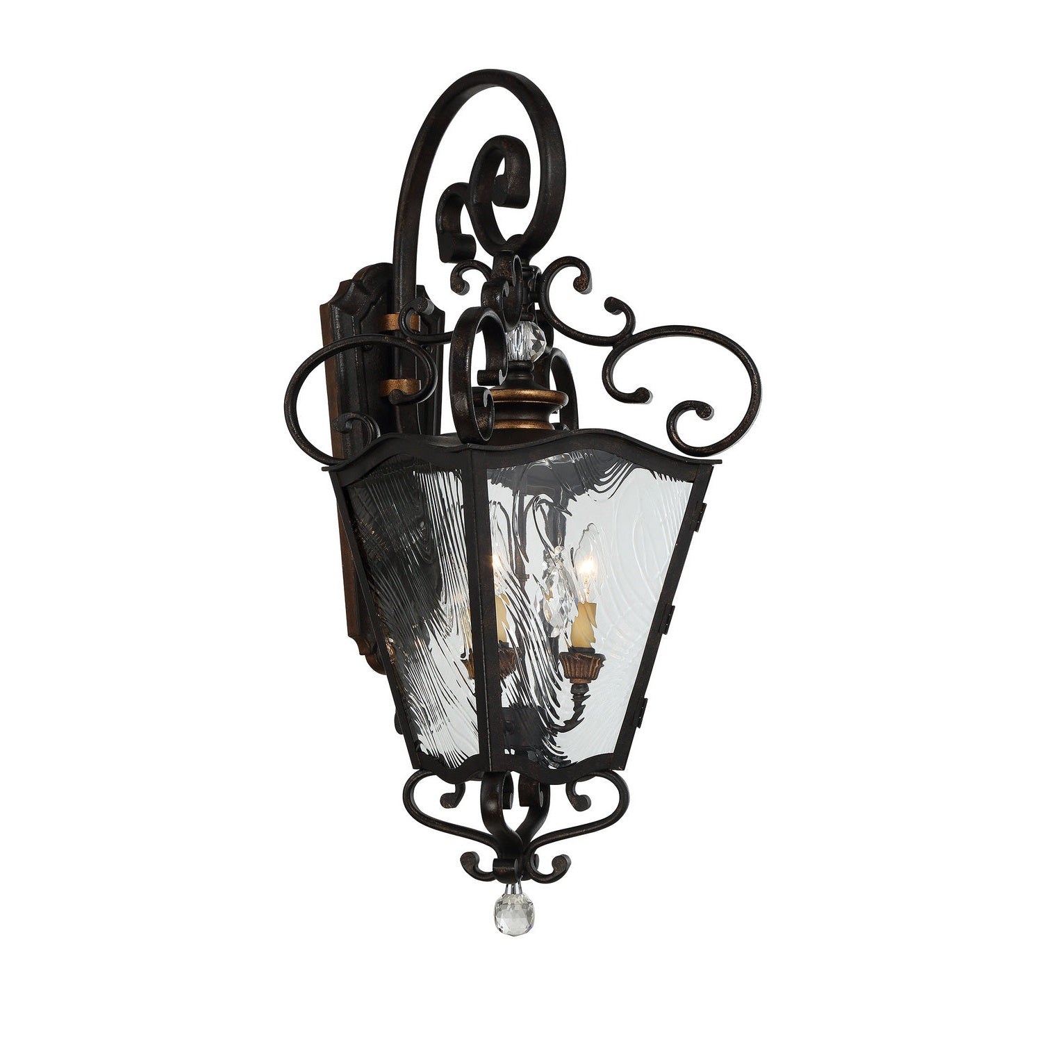 Minka-Lavery - 9333-270 - Three Light Outdoor Lantern - Brixton Ivy - Terraza Village Aged Patina W/