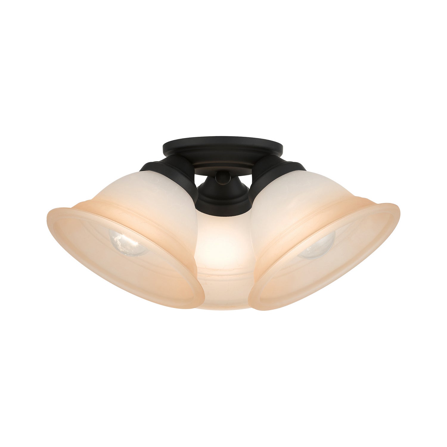 Livex Lighting - 40729-04 - Three Light Flush Mount - Wynnewood - Black