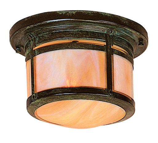 Arroyo - BCM-8GW-VP - One Light Flush Mount - Berkeley - Verdigris Patina