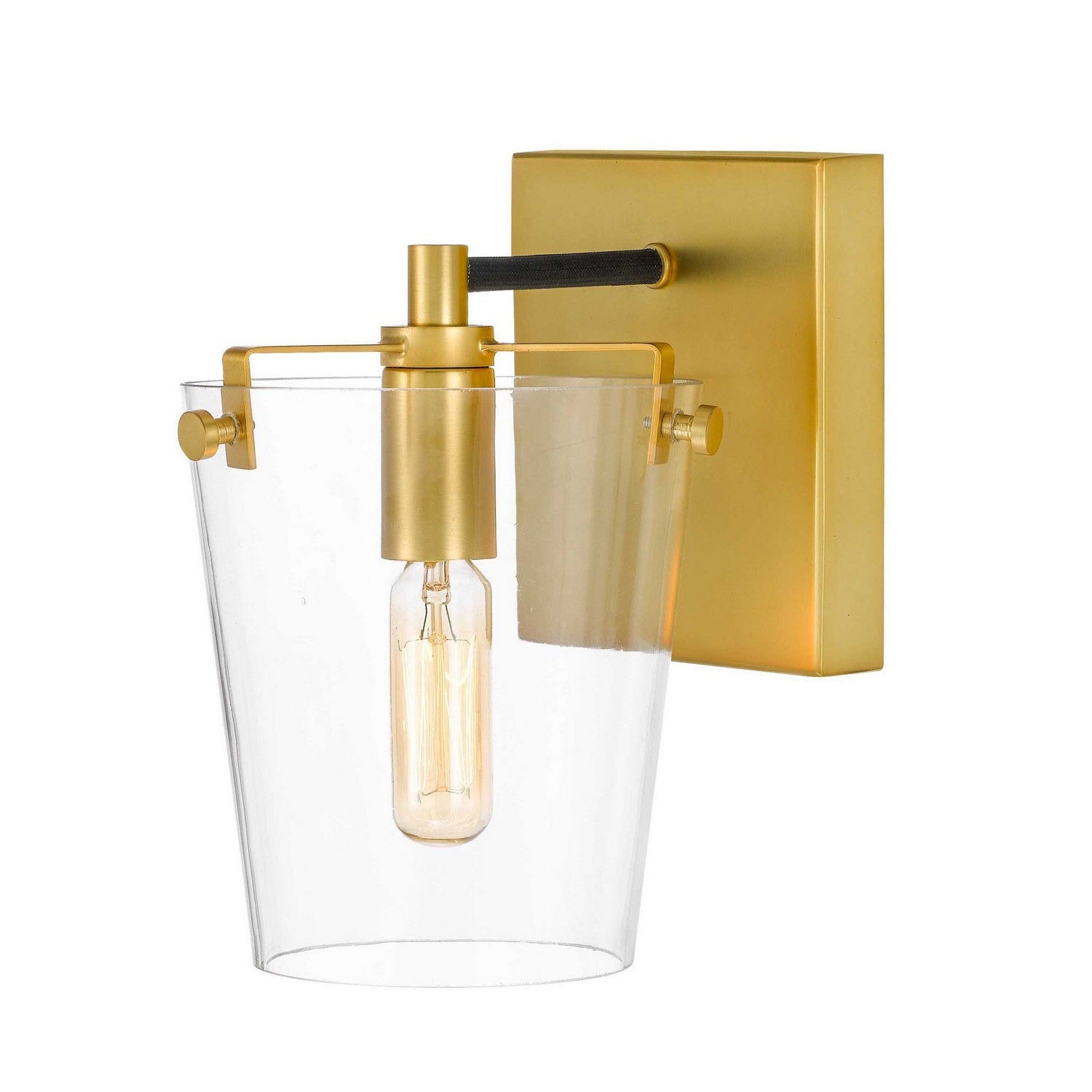 Varaluz - 351B01BLSB - One Light Bath - Arlo - Black/Satin Brass