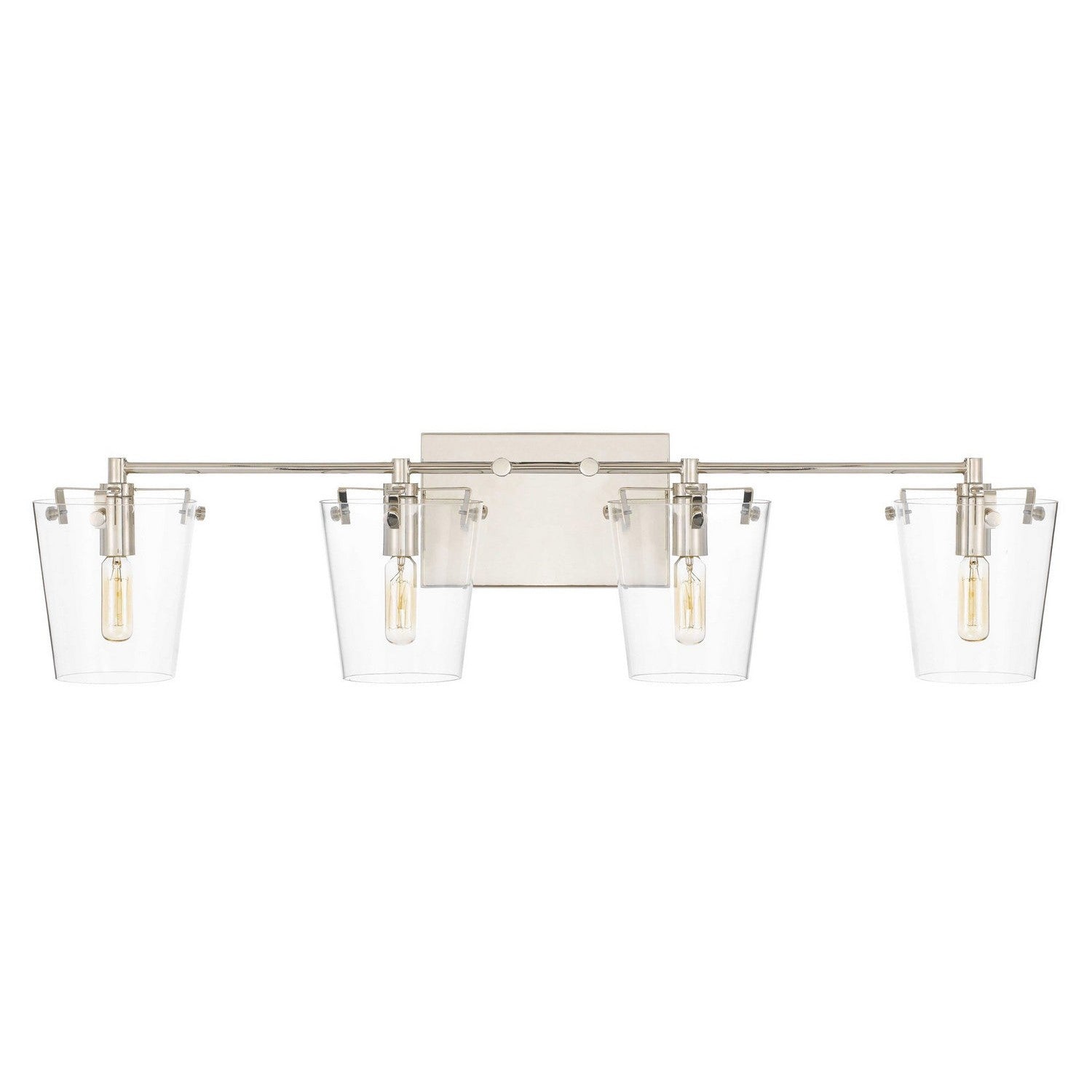 Varaluz - 351B04BLPN - Four Light Bath - Arlo - Black/Polished Nickel