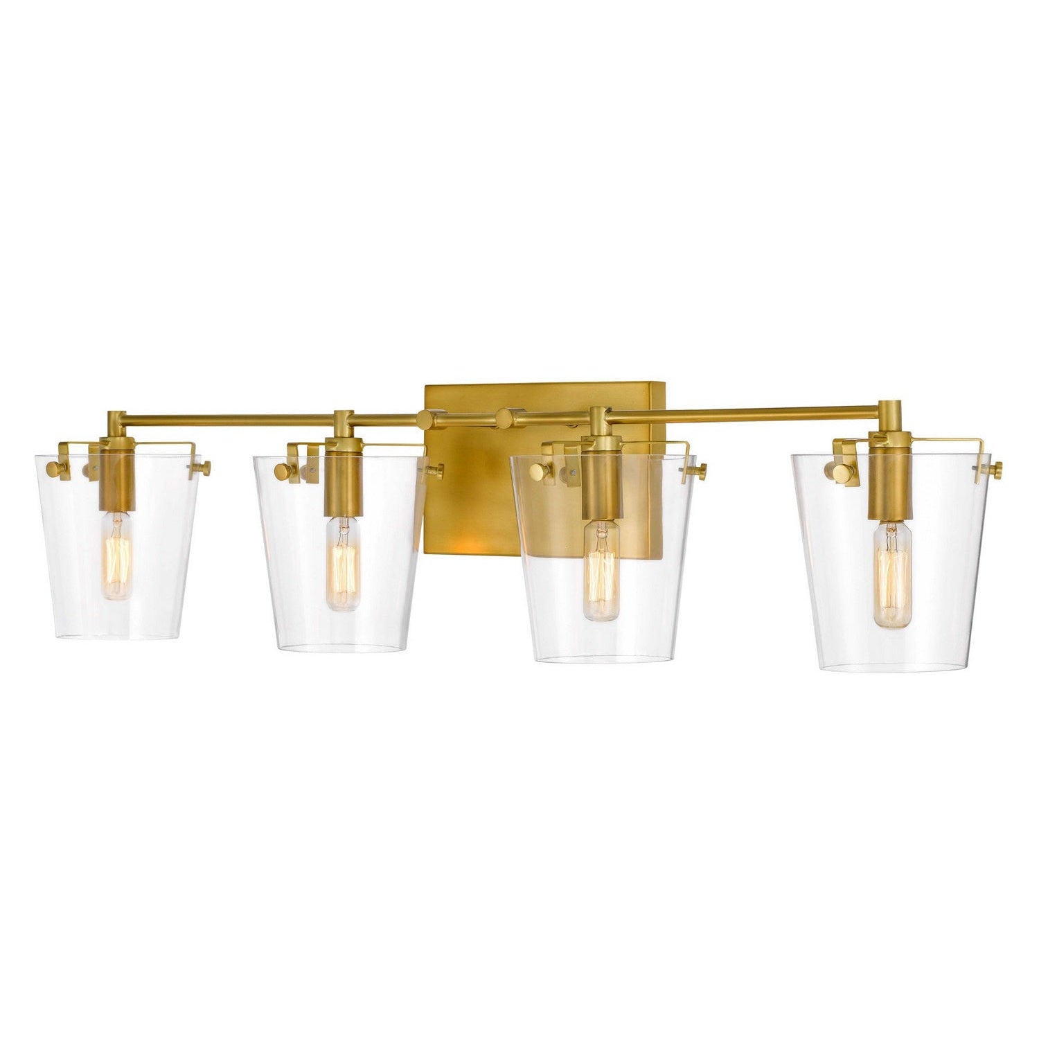 Varaluz - 351B04BLSB - Four Light Bath - Arlo - Black/Satin Brass