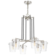 Varaluz - 351C06BLPN - Six Light Chandelier - Arlo - Black/Polished Nickel