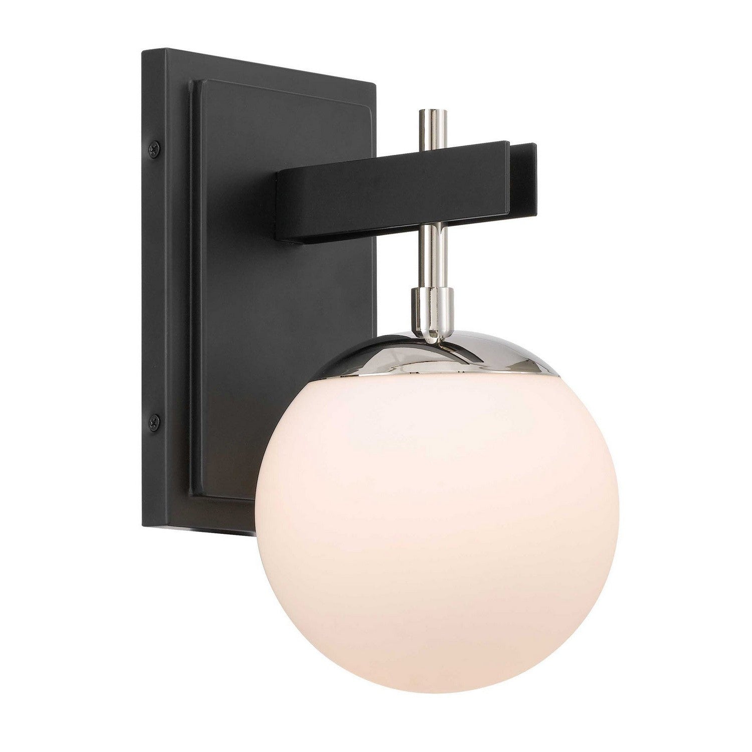 Varaluz - 352B01BLPN - One Light Bath - Allie - Black/Polished Nickel