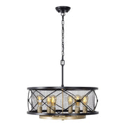 Varaluz - 612620 - Six Light Pendant - Harlequin - Warm Bronze/Gold