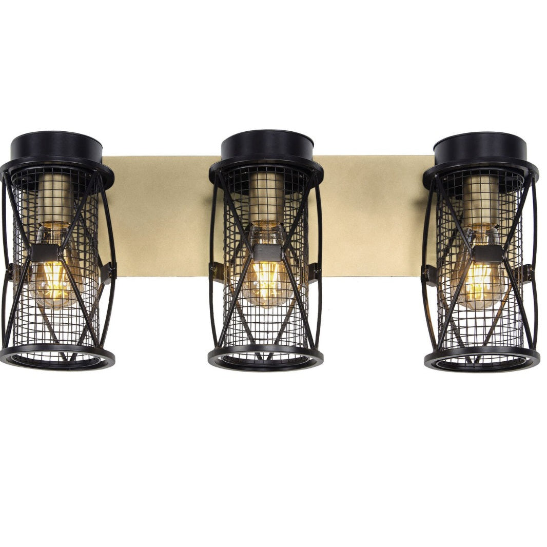 Varaluz - 612650 - Three Light Bath - Harlequin - Warm Bronze/Gold