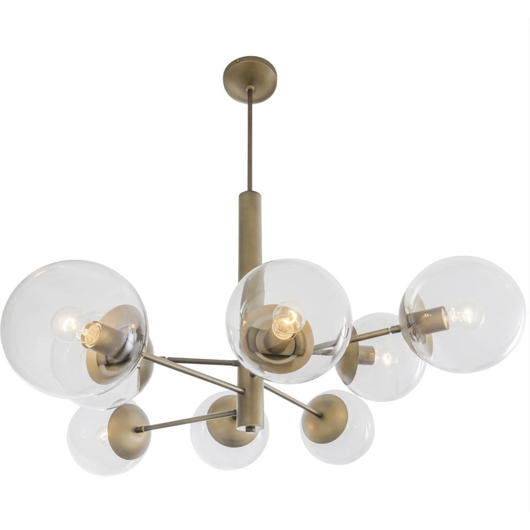 Varaluz - 612730 - Eight Light Chandelier - Mid-Century - Antique Brass