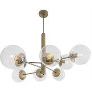 Varaluz - 612730 - Eight Light Chandelier - Mid-Century - Antique Brass
