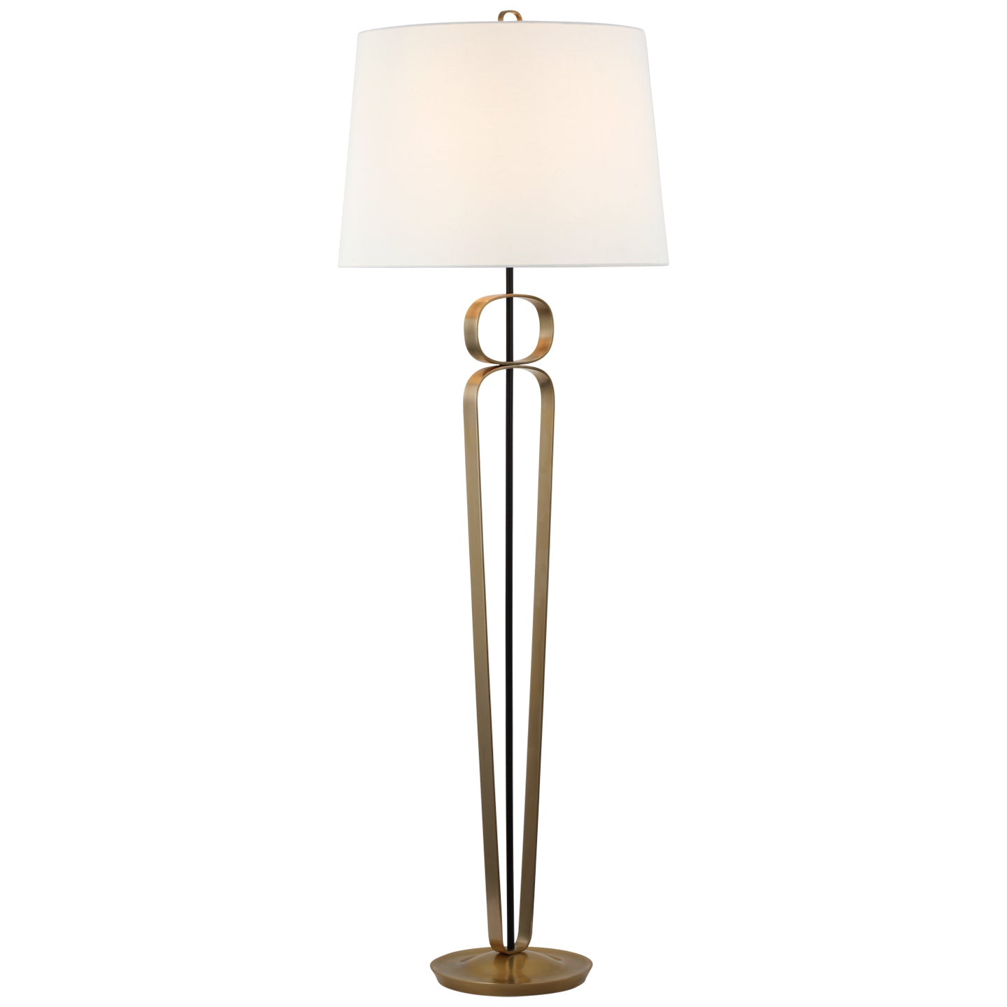 Visual Comfort Signature - ARN 1440HAB/BLK-L - LED Floor Lamp - Valda - Hand-Rubbed Antique Brass and Matte Black