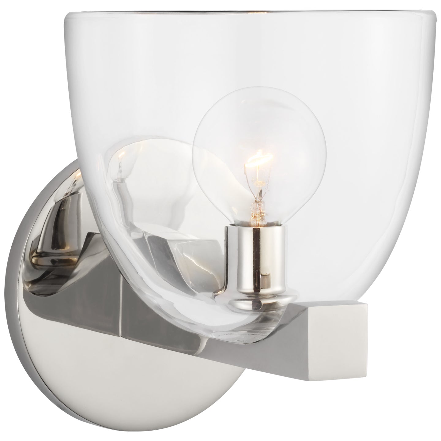 Visual Comfort Signature - ARN 2490PN-CG - LED Wall Sconce - Carola - Polished Nickel