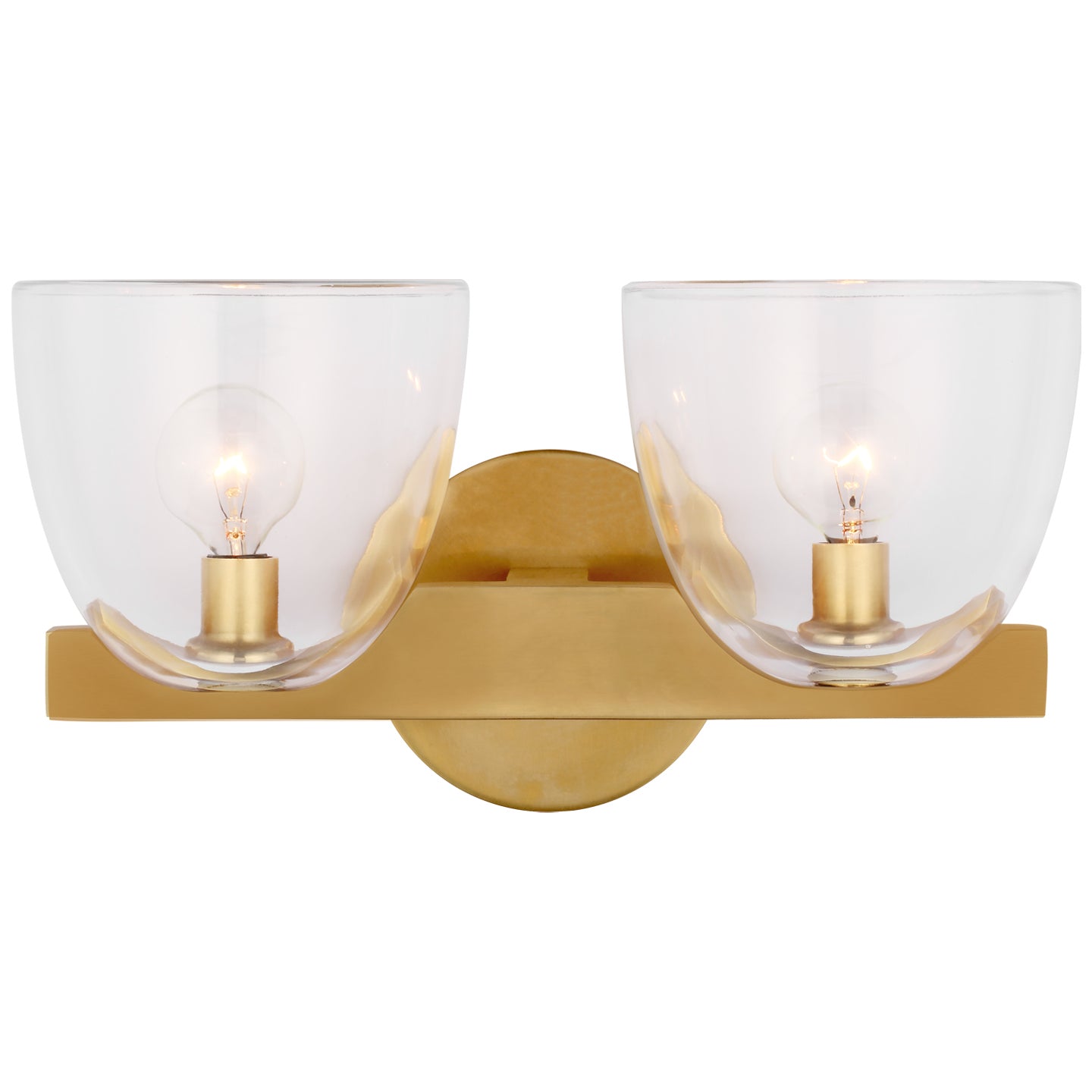 Visual Comfort Signature - ARN 2492HAB-CG - LED Wall Sconce - Carola - Hand-Rubbed Antique Brass